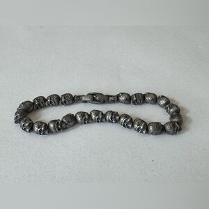 David Yurman Memento Mori Skull Bracelet Mens M Sterling Pristine $880